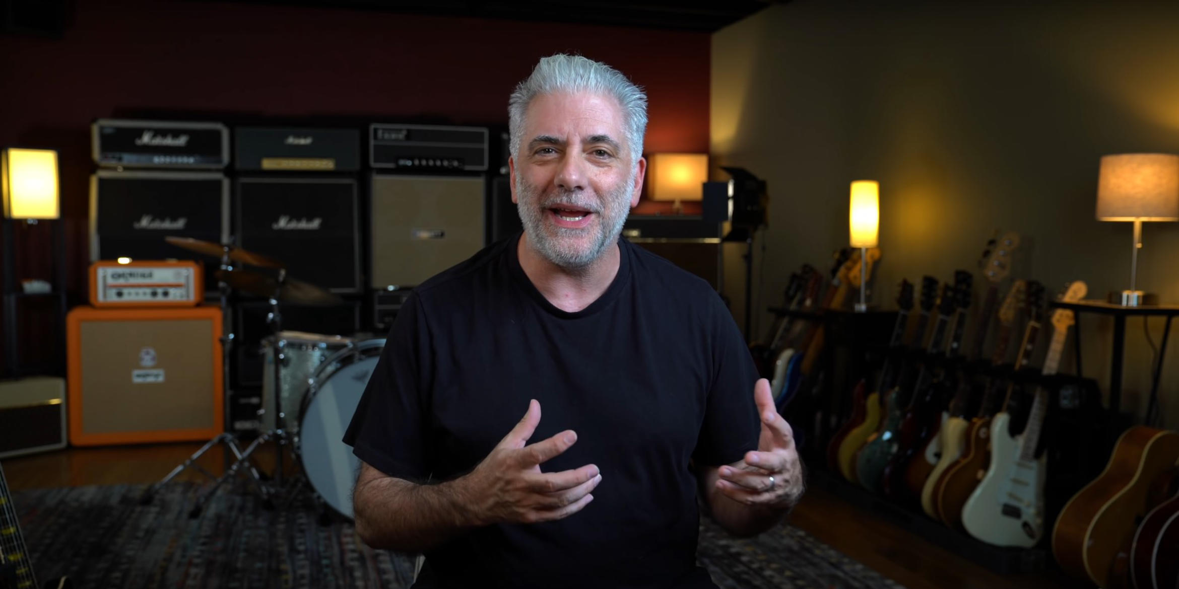 Rick Beato recording drums with the Crème Rick Beato recording drums with the Crème